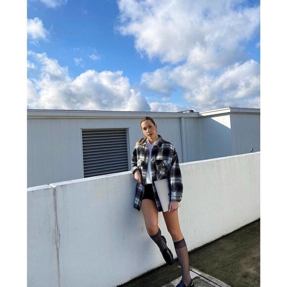 Zara Plaid Overshirt Lightweight Jacket - Picture 3 of 10